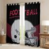 Erosebridal Football Curtains & Drapes Football Helmet Black Wine Red Blackout Curtains,Football Lovers Gifts Curtains Gridiron Player Window Curtains 42''Wx90''L view 2