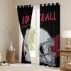 Erosebridal Football Curtains & Drapes Football Helmet Black Wine Red Blackout Curtains,Football Lovers Gifts Curtains Gridiron Player Window Curtains 42''Wx90''L view 4