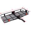 SPOFLYINN Heavy-Duty Trailer Hitch Cargo Carrier Folding 500 Lbs Capacity 16 CuFt 2" Receiver Hitch Cargo Rack Luggage Cargo Bag Black view 4