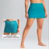 SANTINY Women's High Waisted Swim Skirt with Pocket Tummy Control Tankini Swimsuit Bathing Suit Bottoms for Women (Lake Green_XL) view 4