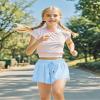 BOOPH 3PC Girls Flowy Butterfly Shorts Athletic Shorts Teen Girls with Inner Pockets for Running Tennis 5-6Y view 3