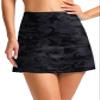 SANTINY Women's High Waisted Swim Skirt with Pocket Tummy Control Tankini Swimsuit Bathing Suit Bottoms for Women (Grey Camo_XL) view 1