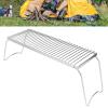HUAOSN Folding Campfire Grill, Tabletop Cooking Stand, Outdoor Rodbecue Rack, Portable Foldable BBQ Grill Rack, Heavy Duty Steel Over Fire Camp Grill, Stainless Steel Grill Rack for Picnic Camping view 3