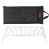 HUAOSN Folding Campfire Grill, Tabletop Cooking Stand, Outdoor Rodbecue Rack, Portable Foldable BBQ Grill Rack, Heavy Duty Steel Over Fire Camp Grill, Stainless Steel Grill Rack for Picnic Camping view 4