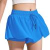 BOOPH Girls Flowy Butterfly Shorts Athletic Shorts Girls with Inner Pockets for Running Tennis Royal Blue 11-12Y view 1