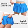 BOOPH Girls Flowy Butterfly Shorts Athletic Shorts Girls with Inner Pockets for Running Tennis Royal Blue 11-12Y view 4
