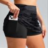 SANTINY Women's High Waisted Swim Skirt with Pocket Tummy Control Tankini Swimsuit Bathing Suit Bottoms for Women (Grey Camo_XXL) view 3