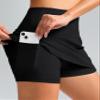 SANTINY Women's High Waisted Swim Skirt with Pocket Tummy Control Tankini Swimsuit Bathing Suit Bottoms for Women (Black_XXXL) view 3