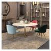 BytheM Chair Dining Chair Set of 4 Metal Legs Kitchen Chair Velvet Seat and Backrests for Office Dining Kitchen (Color : Green) view 3