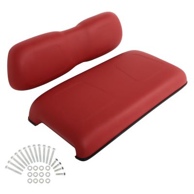 ILVGOLF Front Seat Replacement Cushions for Club Car DS, Golf Cart Cushion Seat for Club Car DS Front Bottom Seat Assembly, Dedicated for Front Row Seats, Burgundy, 2 Piece Set