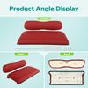 ILVGOLF Front Seat Replacement Cushions for Club Car DS, Golf Cart Cushion Seat for Club Car DS Front Bottom Seat Assembly, Dedicated for Front Row Seats, Burgundy, 2 Piece Set view 3