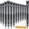 SAPLIZE High-performance Rubber Golf Grips 13 Pack, High Shock Absorption, Non-slip, Choose from 13 Grips with 15 Tapes or Full Regripping Kit, Std/Mid/Jumbo, CC10 Series, Oversize, White view 1