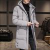 SWJGLITTR Men's Long Hooded Parka Male Winter Warm Quilted Skinny Coat Cold Weather Padded Windproof Jacket (3X-Large,Grey) view 3