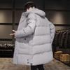SWJGLITTR Men's Long Hooded Parka Male Winter Warm Quilted Skinny Coat Cold Weather Padded Windproof Jacket (3X-Large,Grey) view 4