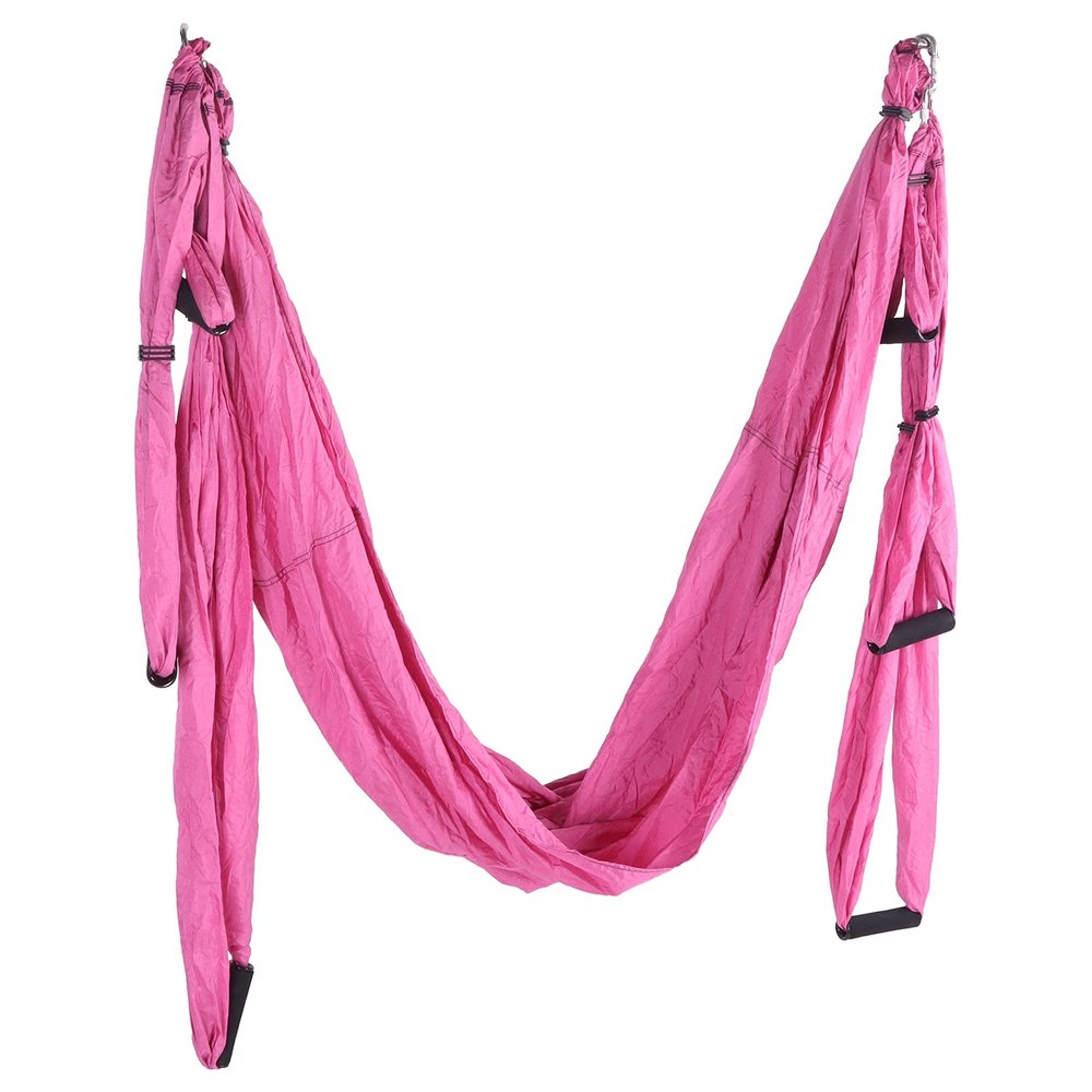 Aerial Yoga Hammock, Swing Hammock Anti Gravity Flying Yoga Hammock for Fitness Outdoor Aerial Yoga Spinal Increase Flexibility Yoga Swing Hammock for Home Fitness (Pink)