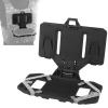 Chestnut-YX Tactical Vest Phone Holder,Tactical Plate Carrier Phone Mount Vest Attachments,Universal Vest Molle Phone Chest Cell Folded Navigation Board Phone Mount for Screen Size 4.7"-6.7" (Black) view 1