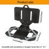 Chestnut-YX Tactical Vest Phone Holder,Tactical Plate Carrier Phone Mount Vest Attachments,Universal Vest Molle Phone Chest Cell Folded Navigation Board Phone Mount for Screen Size 4.7"-6.7" (Black) view 2