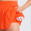 CRZ YOGA Girls Feathery-Fit Soft Athletic Pleated Skirts - Tennis School Casual Skorts with Pockets Liner Kids Teen Neon Orange Medium view 4