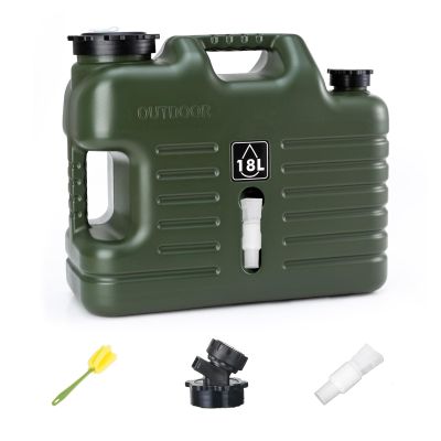 GIGYES 5 Gallon Camping Water Jug with Spout, Portable BPA Free Water Container with Spigot for Outdoor Hiking