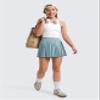 CRZ YOGA Girls Pleated Athletic Skirts Light Grayish Blue X-Large view 2