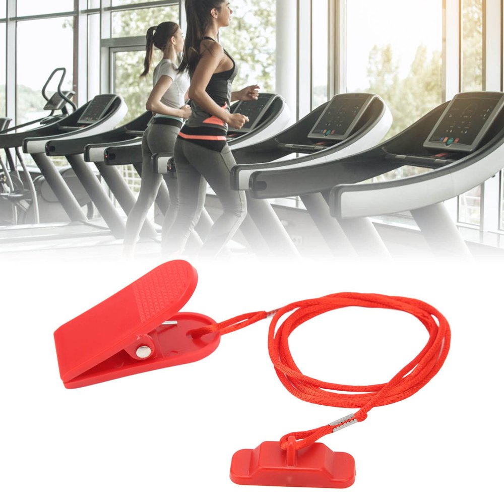 Gavigain 2PCS Treadmill Replacement Safety Key,Treadmill Universal Safety Key Running Machine Key Magnet Treadmill Key Rectangle Red