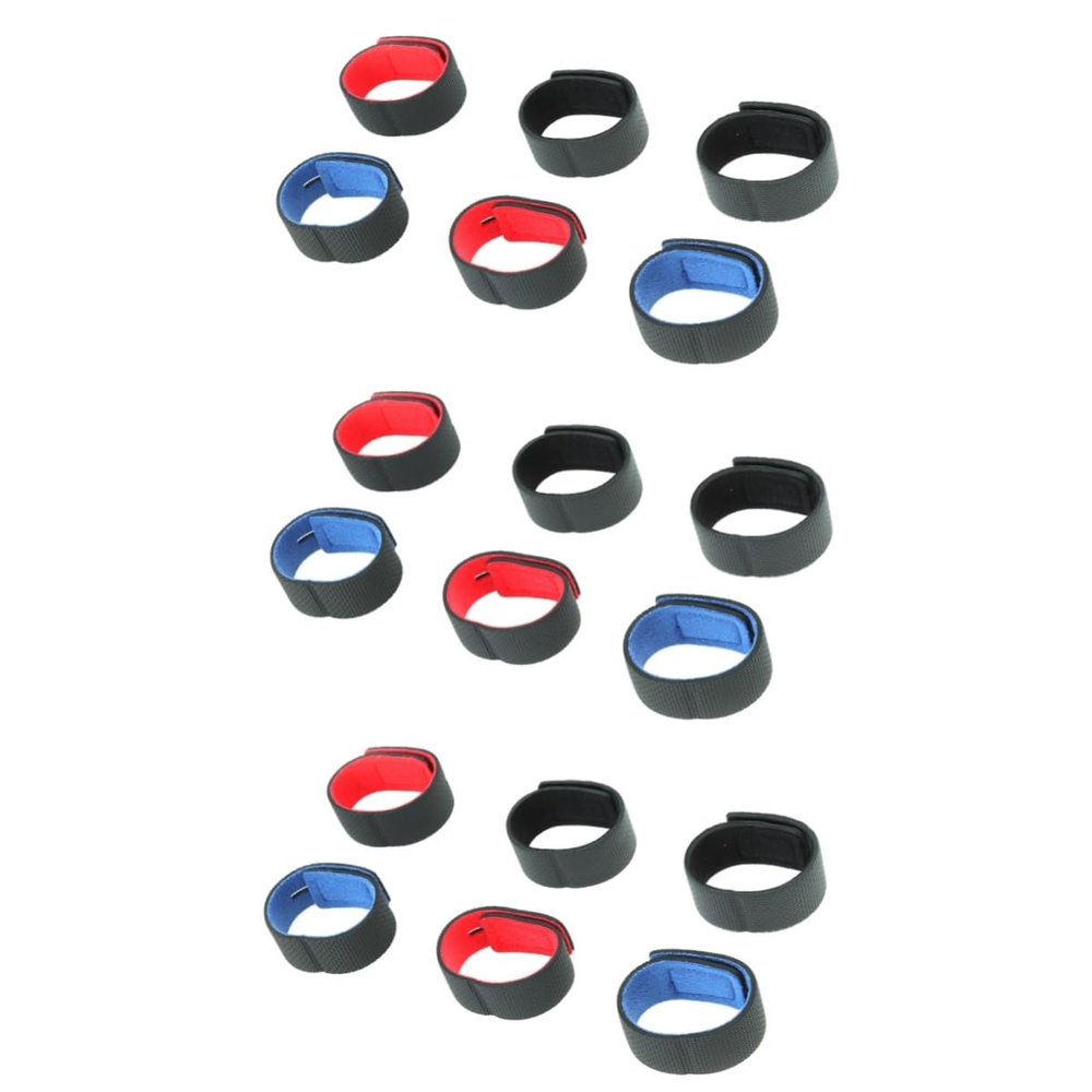 Hemoton 18pcs Securing Straps for Fishing Rods -Skid Bandage Fixture Multi-Purpose Organization for Home Garage Truck Boat Red Black