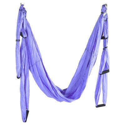 Aerial Yoga Hammock, Swing Hammock Anti Gravity Flying Yoga Hammock for Fitness Outdoor Aerial Yoga Spinal Increase Flexibility Yoga Swing Hammock for Home Fitness (Blue Purple)