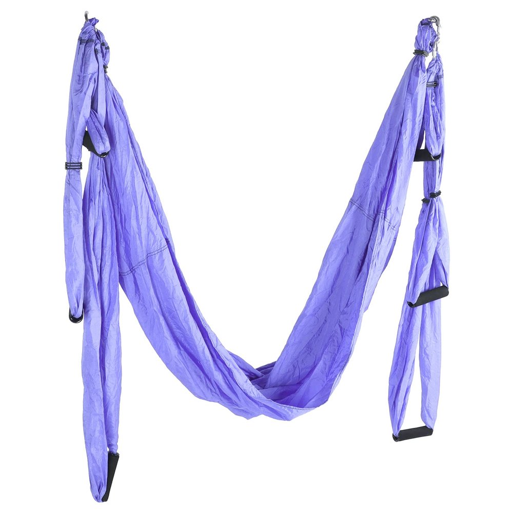 Aerial Yoga Hammock, Swing Hammock Anti Gravity Flying Yoga Hammock for Fitness Outdoor Aerial Yoga Spinal Increase Flexibility Yoga Swing Hammock for Home Fitness (Blue Purple)
