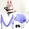 Aerial Yoga Hammock, Swing Hammock Anti Gravity Flying Yoga Hammock for Fitness Outdoor Aerial Yoga Spinal Increase Flexibility Yoga Swing Hammock for Home Fitness (Blue Purple) view 3