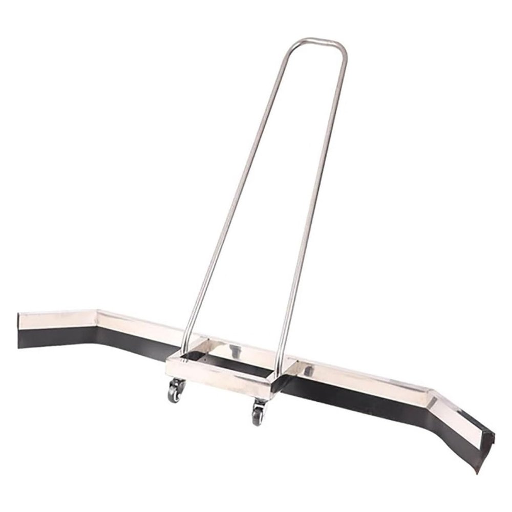 YLQFGUVWK Stainless Steel Tennis Court Wiper, Sports Tennis Court Squeegee, Squeegee Floor Drain Remover with Wheels/Handles/Replaceable Strips