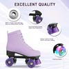jessie Roller Skates for Women, Microfiber Leather and Flash Wheels Adult Roller Skates Outdoor Indoor for Beginner (Women's 7/ Men's 5.5) view 4