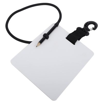 Diving Underwater Writing Board Handwriting Board Notebook Gear Board with Replaceable Pencil, Plastic Underwater Notebook