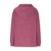 Womens Hoodies Fashion Oversized Sweatshirts Casual Long Sleeve Pullover Tops V-Neck Drawstring Lightweight Shirts 2024 Pink view 3