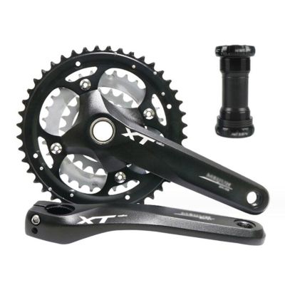 ZECHAO 7/8/9 Speed Bike Crank,Hollow Integrated Toothed Disc for Mountain Bike 44T/32T/22T Variable Speed Gear Crank Arm Set 170mm Crankset (Color : Black, Size : B)