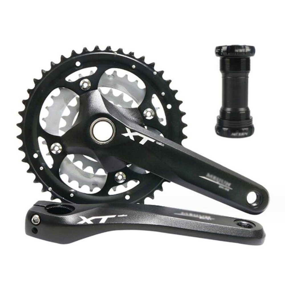 ZECHAO 7/8/9 Speed Bike Crank,Hollow Integrated Toothed Disc for Mountain Bike 44T/32T/22T Variable Speed Gear Crank Arm Set 170mm Crankset (Color : Black, Size : B)