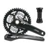 ZECHAO 7/8/9 Speed Bike Crank,Hollow Integrated Toothed Disc for Mountain Bike 44T/32T/22T Variable Speed Gear Crank Arm Set 170mm Crankset (Color : Black, Size : B) view 1