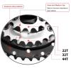 ZECHAO 7/8/9 Speed Bike Crank,Hollow Integrated Toothed Disc for Mountain Bike 44T/32T/22T Variable Speed Gear Crank Arm Set 170mm Crankset (Color : Black, Size : B) view 4
