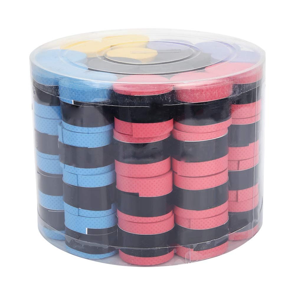 60Pcs Tennis Racket Grip Tape, PU Sweatbands Tape Slip Resistant Tennis Racket Grip for Sports Equipment Sports Equipment Accessories for Badminton, Tennis, and Fishing Rods