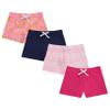 BTween 4 Pack Girls Shorts, Cotton French Terry Shorts for Girls, Kids Summer Clothing (Size 4-5) view 1
