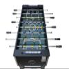 Foosball Table Set Soccer Game Table 54.5" x 29.3" x 33.9" Heavy-Duty Legs with 4 Balls for Indoor Game Room Black view 2