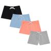 BTween 4 Pack Girls Shorts, Cotton French Terry Shorts for Girls, Kids Summer Clothing (Size 4-5) view 1