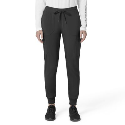 Carhartt Force Cross-Flex Scrubs for Women, Cargo Jogger Scrub Pant - Black, M Petite