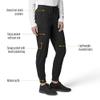Carhartt Force Cross-Flex Scrubs for Women, Cargo Jogger Scrub Pant - Black, M Petite view 3
