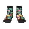 ZISHAK Hawaiian Flower Print Adult Sports Socks,No-Heel Casual Socks,Sailor Socks For Comfort And Style view 1
