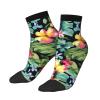 ZISHAK Hawaiian Flower Print Adult Sports Socks,No-Heel Casual Socks,Sailor Socks For Comfort And Style view 2