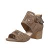 ZBYY Womens Peep Toe Booties Summer Cutout Side Ankle Strap Buckle Chunky Low Heels Dressy Sandals with Back Zipper view 1