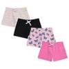 BTween 4 Pack Girls Shorts, Cotton French Terry Shorts for Girls, Kids Summer Clothing (Size 7-8) view 1