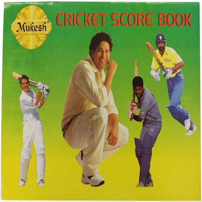 Amber Fight Gear Cricket Scorebook Logging 28 Innings for Comprehensive Game Records and Seasonal Progress Tracking
