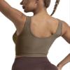 SPRIMEMONG Women's Ribbed Crop Tank Yoga Cropped Top for Workout(Cedar Brown,L) view 3
