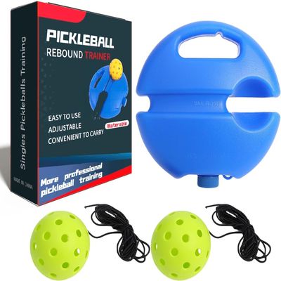 Match Buddy Pickleball Trainer,Portable Match Buddy Pickleball Trainer for Solo Practice and Performance Improvement,Pickleball Practice Rebounder Ball with String. (Green)